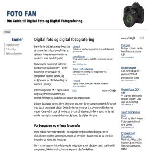 Foto Fan - Din guide til Digital Foto og Digital Fotografering